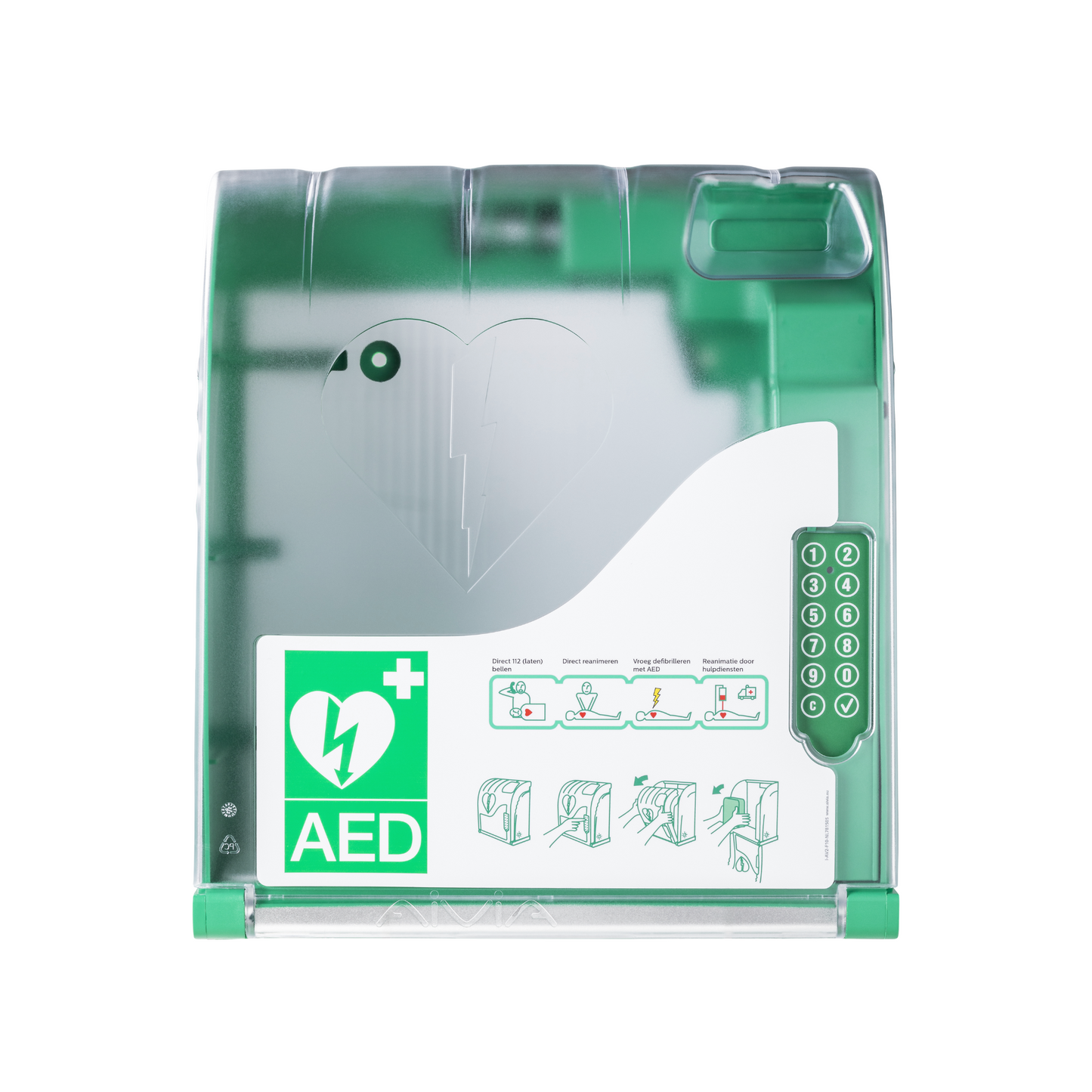 Philips FRx AED met AIVIA 210 buitenkast met pincodeslot