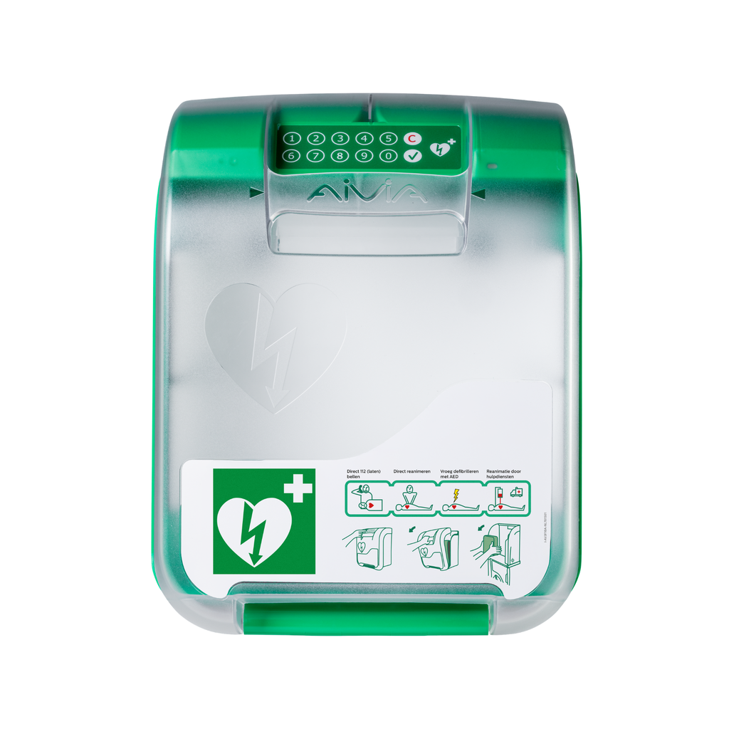 Philips FRx AED met AIVIA 210 buitenkast met pincodeslot