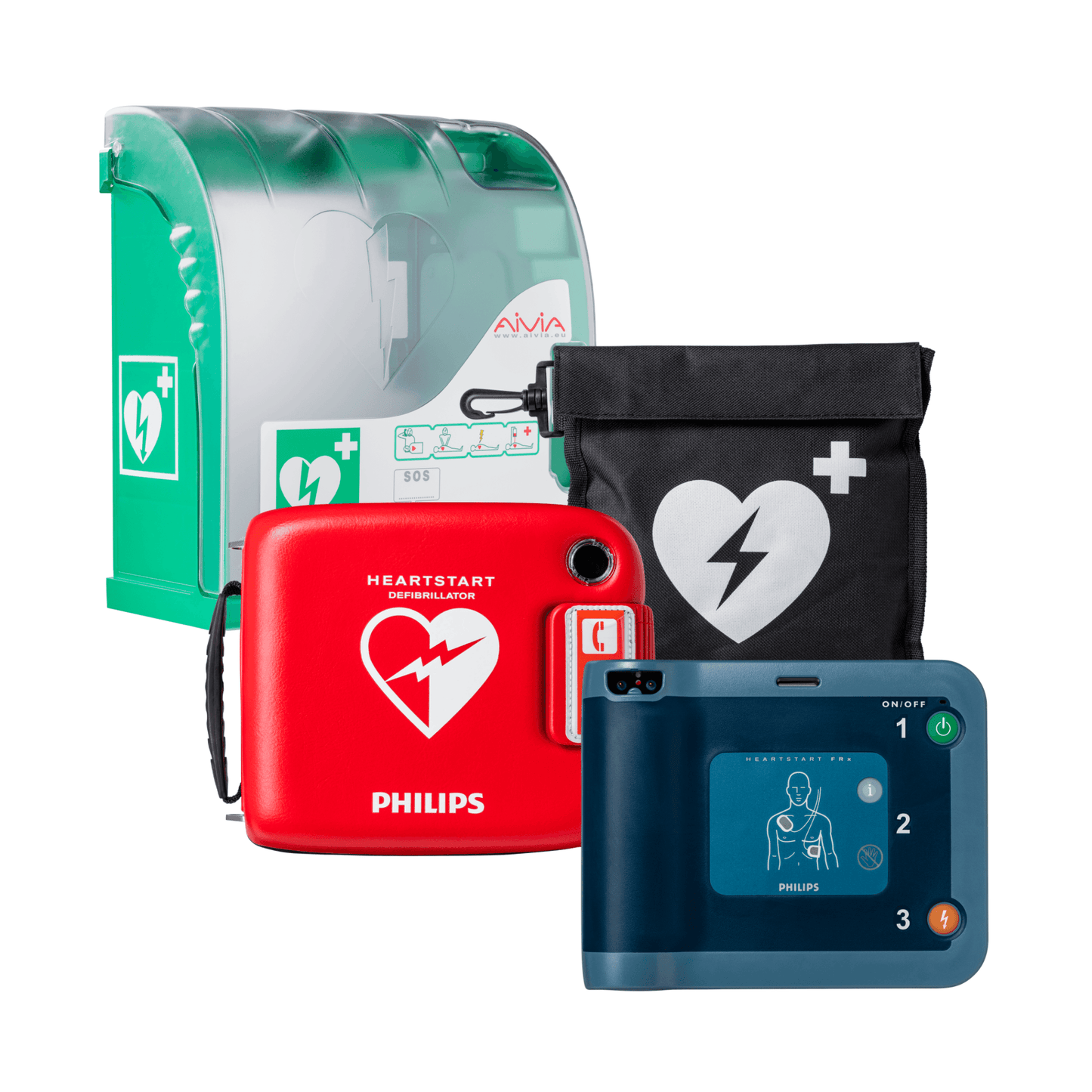 Philips FRx AED met buitenkast, training en 2 jaar gratis service