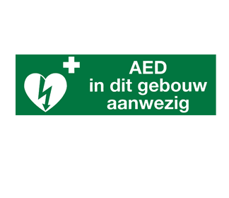 Sticker AED in dit pand aanwezig - ProCardio - Sticker_30_10